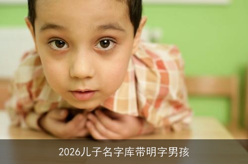 2026儿子名字库带明字男孩 2026儿子名字库带明字男孩