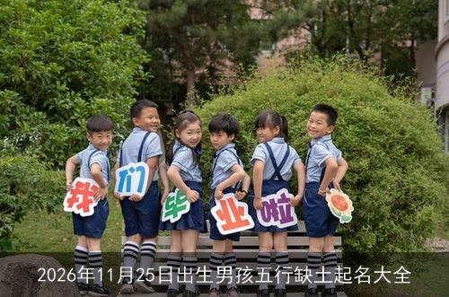 2026年11月25日出生男孩五行缺土起名大全 2026年11月25日出生男孩五行缺土起名大全