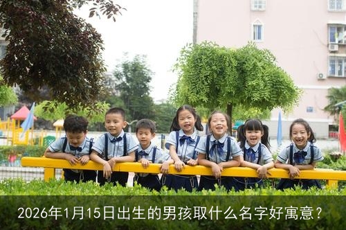 2026年1月15日出生的男孩取什么名字好寓意? 2026年1月15日出生的男孩取什么名字好寓意?