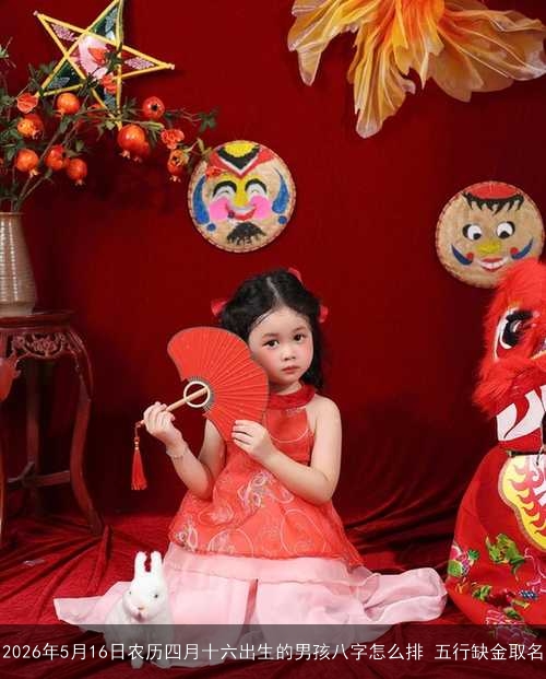 2026年5月16日农历四月十六出生的男孩八字怎么排 五行缺金取名 2026年5月16日农历四月十六出生的男孩八字怎么排 五行缺金取名