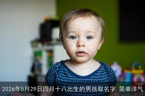 2026年5月29日四月十八出生的男孩取名字 简单洋气 2026年5月29日四月十八出生的男孩取名字 简单洋气