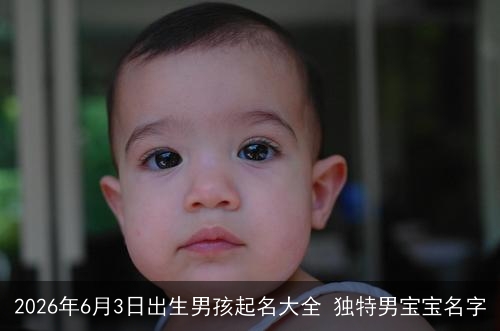 2026年6月3日出生男孩起名大全 独特男宝宝名字 2026年6月3日出生男孩起名大全 独特男宝宝名字