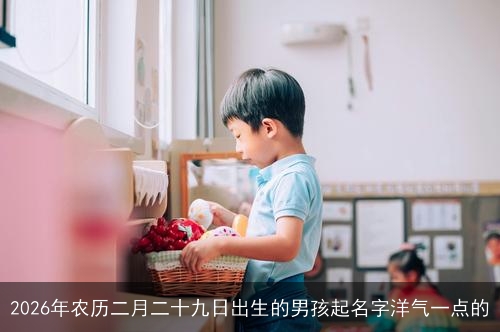 2026年农历二月二十九日出生的男孩起名字洋气一点的 2026年农历二月二十九日出生的男孩起名字洋气一点的