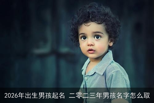 2026年出生男孩起名 二零二三年男孩名字怎么取 2026年出生男孩起名 二零二三年男孩名字怎么取