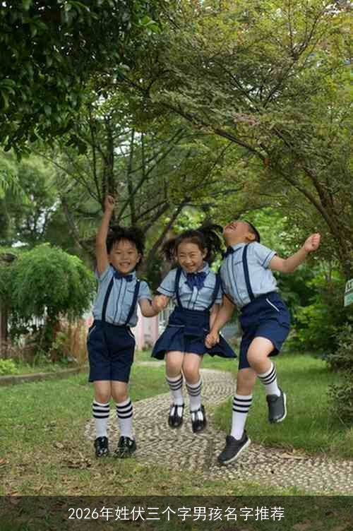 2026年姓伏三个字男孩名字推荐 2026年姓伏三个字男孩名字推荐