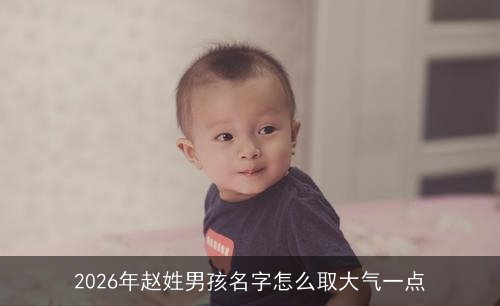 2026年赵姓男孩名字怎么取大气一点 2026年赵姓男孩名字怎么取大气一点