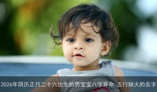 2026年阴历正月二十六出生的男宝宝八字算命 五行缺火的名字 2026年阴历正月二十六出生的男宝宝八字算命 五行缺火的名字