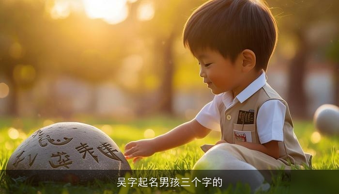 吴字起名男孩三个字的 吴字起名男孩三个字的