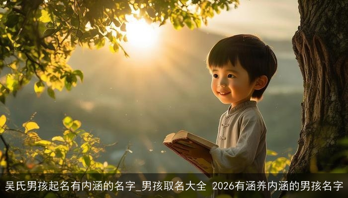 吴氏男孩起名有内涵的名字_男孩取名大全 2026有涵养内涵的男孩名字 吴氏男孩起名有内涵的名字_男孩取名大全 2026有涵养内涵的男孩名字