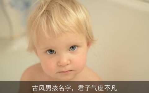 古风男孩名字，君子气度不凡