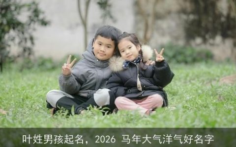 叶姓男孩起名，2026 马年大气洋气好名字