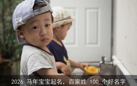 2026 马年宝宝起名，百家姓 100 个好名字