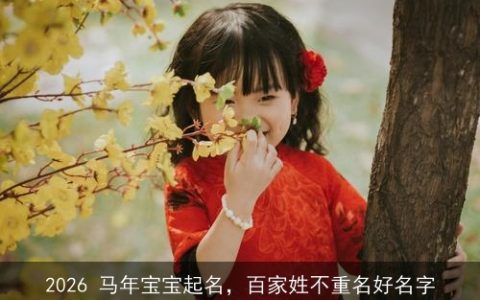 2026 马年宝宝起名，百家姓不重名好名字