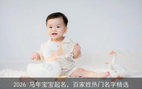 2026 马年宝宝起名，百家姓热门名字精选