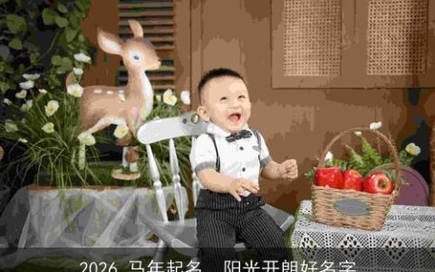 2026 马年起名，阳光开朗好名字