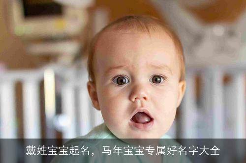 戴姓宝宝起名，马年宝宝专属好名字大全