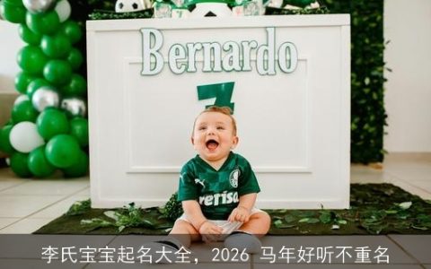 李氏宝宝起名大全，2026 马年好听不重名