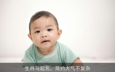 生肖马起名，简约大气不复杂