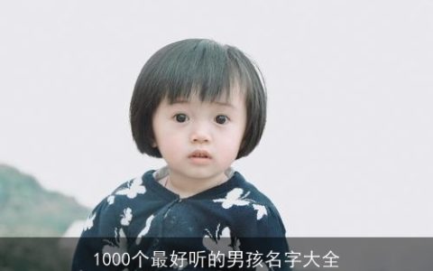 1000个最好听的男孩名字大全