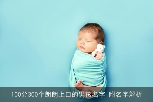 100分300个朗朗上口的男孩名字 附名字解析