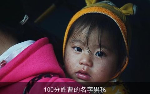 100分姓曹的名字男孩