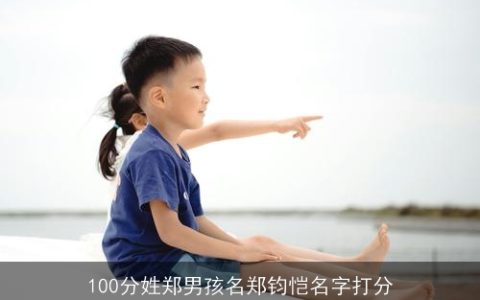 100分姓郑男孩名郑钧恺名字打分