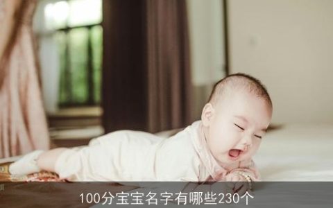 100分宝宝名字有哪些230个
