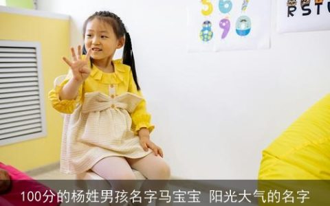 100分的杨姓男孩名字马宝宝 阳光大气的名字