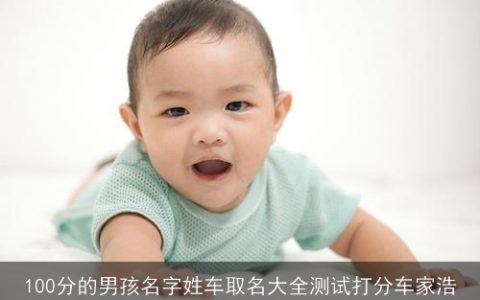 100分的男孩名字姓车取名大全测试打分车家浩