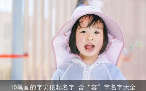 10笔画的字男孩起名字 含“容”字名字大全