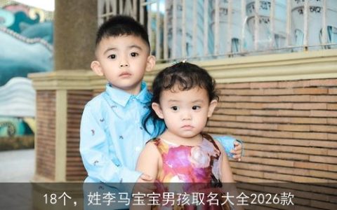 18个，姓李马宝宝男孩取名大全2026款