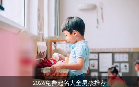 2026免费起名大全男孩推荐