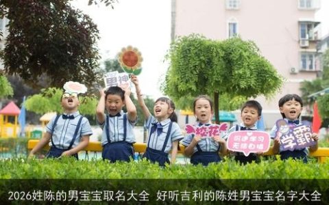 2026姓陈的男宝宝取名大全 好听吉利的陈姓男宝宝名字大全