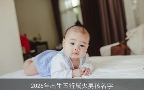 2026年出生五行属火男孩名字