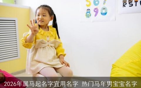 2026年属马起名字宜用名字 热门马年男宝宝名字