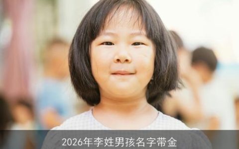 2026年李姓男孩名字带金