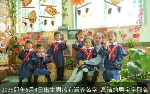 2026卯年5月4日出生男孩有涵养名字 高洁的男宝宝取名