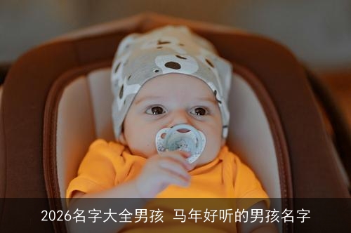 2026名字大全男孩 马年好听的男孩名字