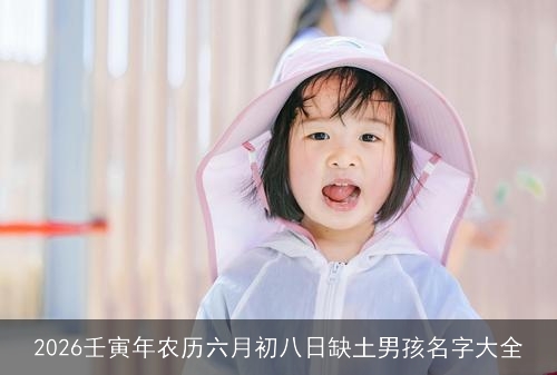2026壬寅年农历六月初八日缺土男孩名字大全