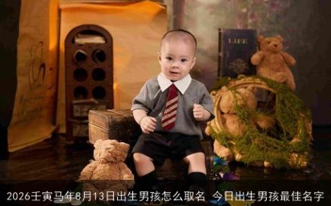 2026壬寅马年8月13日出生男孩怎么取名 今日出生男孩最佳名字
