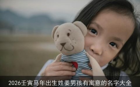 2026壬寅马年出生姓姜男孩有寓意的名字大全