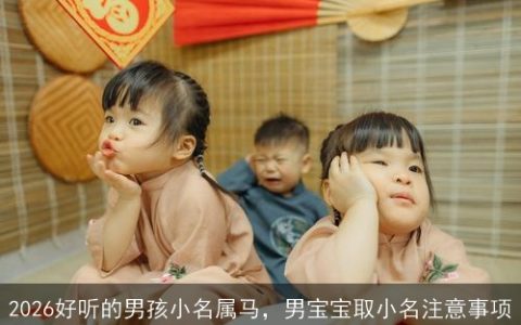 2026好听的男孩小名属马，男宝宝取小名注意事项