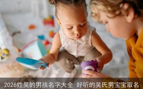 2026姓吴的男孩名字大全 好听的吴氏男宝宝取名