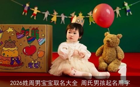 2026姓周男宝宝取名大全 周氏男孩起名用字
