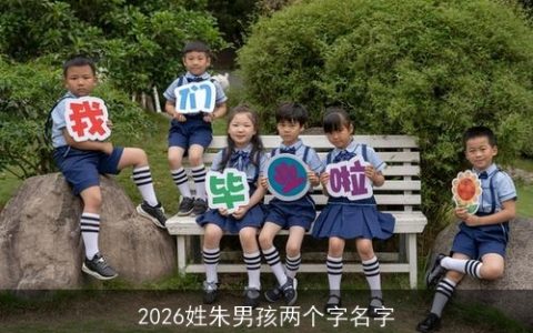 2026姓朱男孩两个字名字