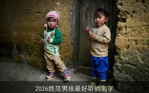 2026姓范男孩最好听的名字