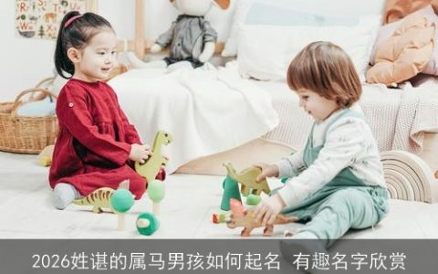 2026姓谌的属马男孩如何起名 有趣名字欣赏