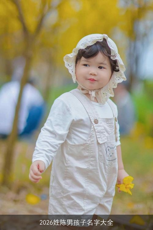 2026姓陈男孩子名字大全
