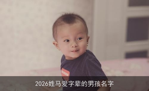 2026姓马爱字辈的男孩名字