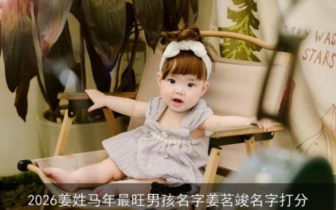 2026姜姓马年最旺男孩名字姜茗竣名字打分
